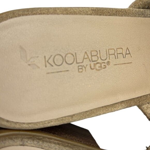 Koolaburra Raychel Brown Perforated Suede Block Heel Slip on Mule Womens Size 9M - Picture 11 of 12